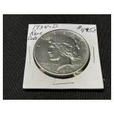 1934-D Peace Silver Dollar Coin