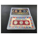Sets of Obsolete U.S. Nickels and Pennies