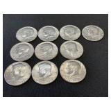 1976 Kennedy Half Dollar Coins (10)