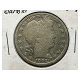 1902-P Barber Half Dollar Coin