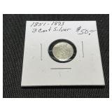 1851-1873 Silver 3-Cent Coin