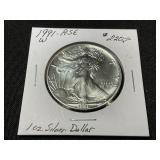 1991 American Silver Eagle ï¿½ W Mint