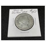 1906-D Barber Half Dollar Coin