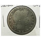 1912 Barber Half Dollar Coin