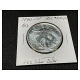 1990-W American Silver Eagle Coin