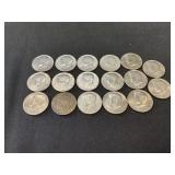 16 Kennedy Half Dollars