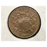 1864 2 Cent Piece Civil War Era Coin
