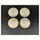 4 1964-D Kennedy Half Dollars
