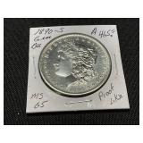 1890-S Morgan Silver Dollar MS65