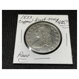 1833 Capped Bust Half Dollar Coin