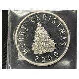1 Oz .999 Silver Christmas Tree Round
