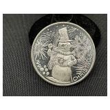 1 Troy Ounce Silver Christmas Round