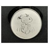 2021 Peanuts Snoopy 1 Oz. Silver Round *Rare*