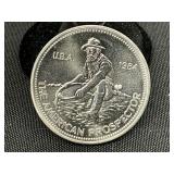 1 Oz. Silver Engelhand Round, American Prospector