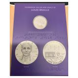 2009 Louis Braille Bicentennial Silver Dollar