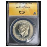 1974-S Eisenhower Proof Silver Dollar, PF66