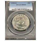 1958-D Franklin Half Dollar, PCGS MS64