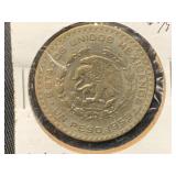 1959 Mexican Silver Peso Coin