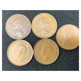 1942-1967 Canadian 1 Cent Coins Lot