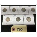 Seven Liberty Head Nickels: 1907ï¿½1912