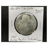 1804 Pillar Dollar Coin, 89.6% Silver