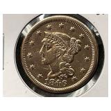 1846 Braided Hair Large Cent