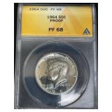 1964 Kennedy Half Dollar, PF 68