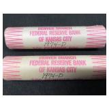 Two Rolls of 1974-D Lincoln Pennies