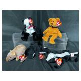 5 Ty Beanie Babies Plush Toys