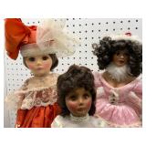 Three Collectible Porcelain Dolls