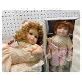 Two Duck House Heirloom Porcelain Dolls