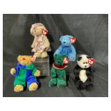 5 Ty Beanie Babies Bears