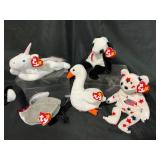 Five Ty Beanie Babies Plush Toys