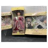 4 Fine Porcelain Dolls in Boxes