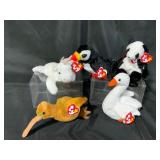 5 Ty Beanie Babies Assorted Animals