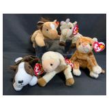 Five TY Beanie Babies