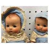 Effanbee Twin Babies Composition Dolls