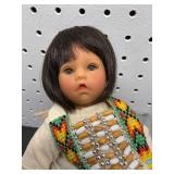 Native American Baby Doll on Stand
