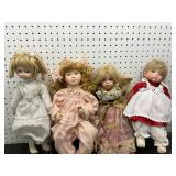 Four Porcelain Dolls