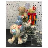 5 Ty Collectible Bears and Animals