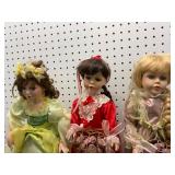 Three Collectible Porcelain Dolls