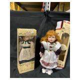 Two Porcelain Dolls with Stands