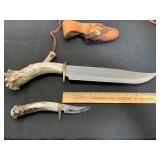 Ken Richardson Knife Set with Antler Handles