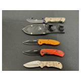 Four Folding and Fixed Knives