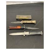 Three Pocket Folding Knives