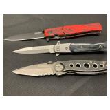 Three Folding Pocket Knives