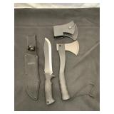 Schrade Knife and Axe Set with Sheaths
