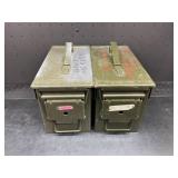 Two .50 Caliber Ammo Cans