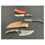 Three Knives with Sheaths