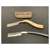 Straight Razors with Leather Case